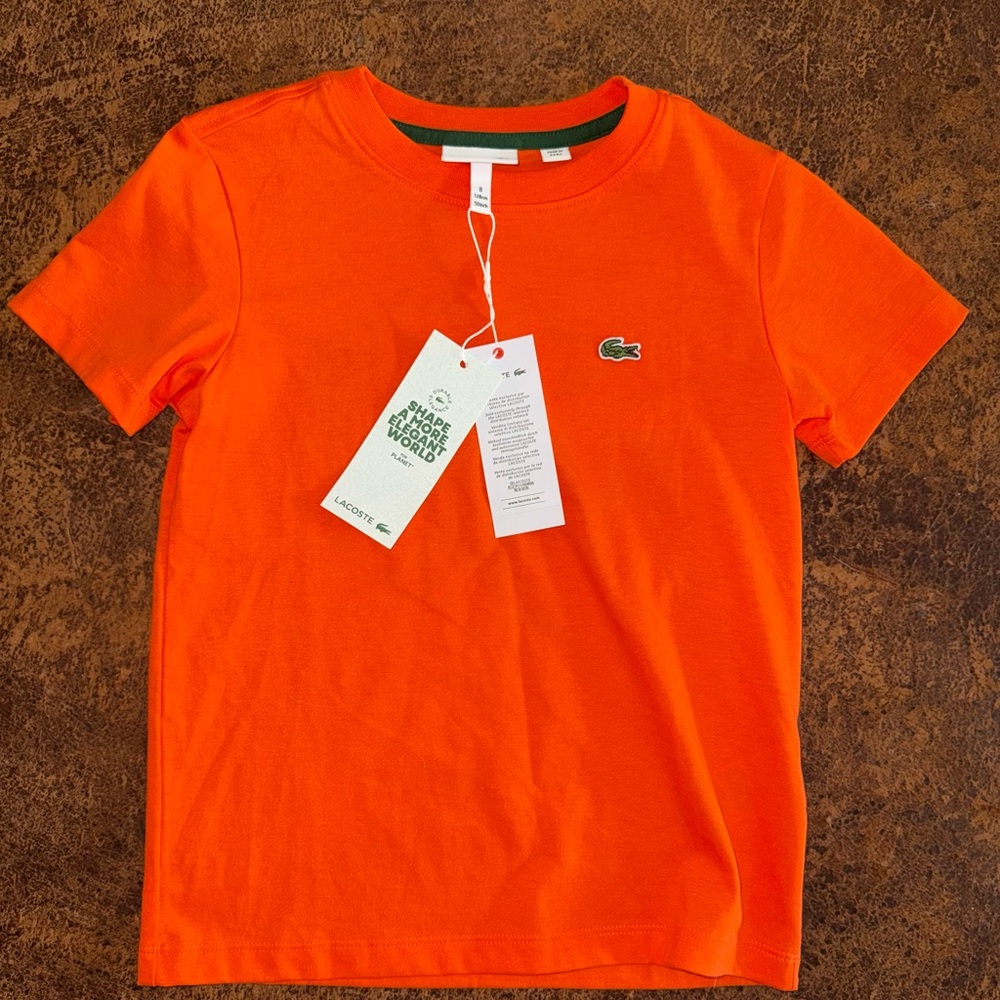 Lacoste Kids Bright Orange Tee